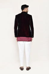 Maroon Kurta with Straight Fit Pant